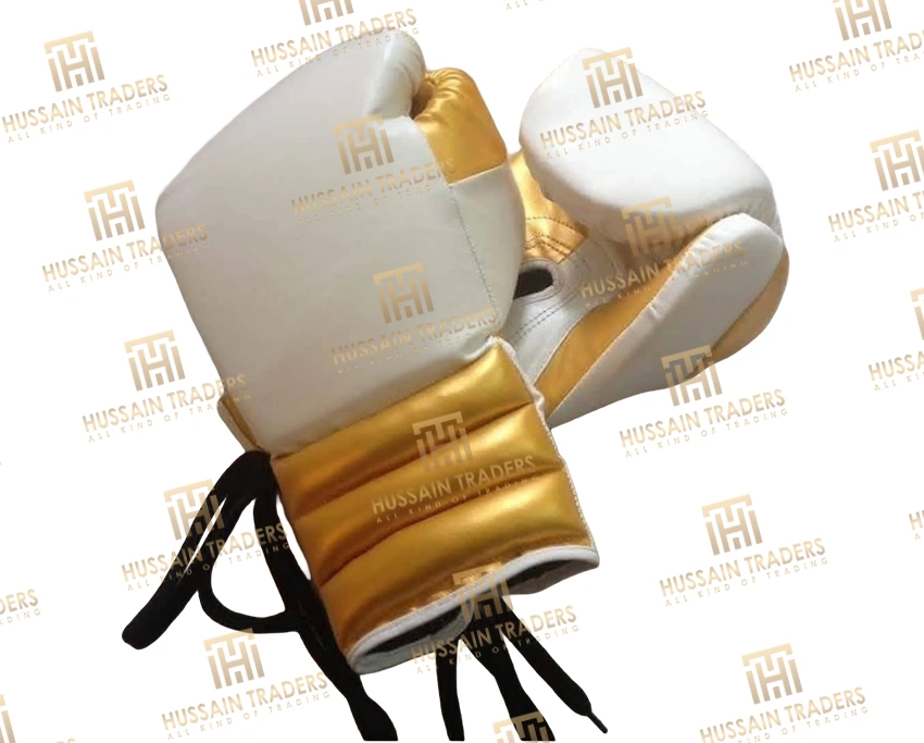 WHite and Gold Gloves
