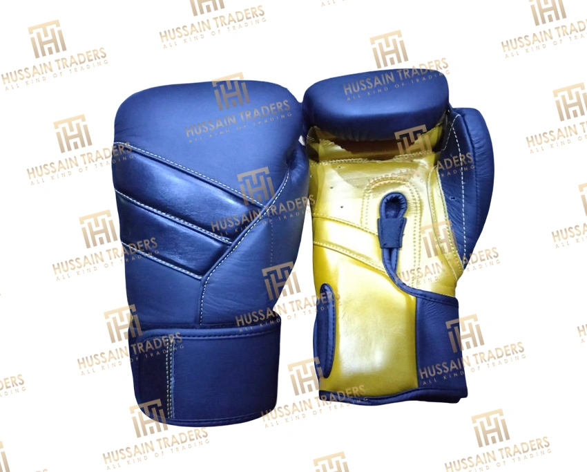 blue and gold gloves